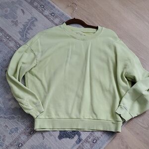 Madewell Stonewashed Lime Crewneck Sweatshirt SzS